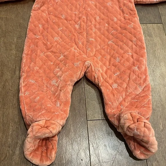 Nordstrom Baby Bunting Quilted Burnt Orange Desert Dottie Print Size 9 Months - Picture 9 of 9